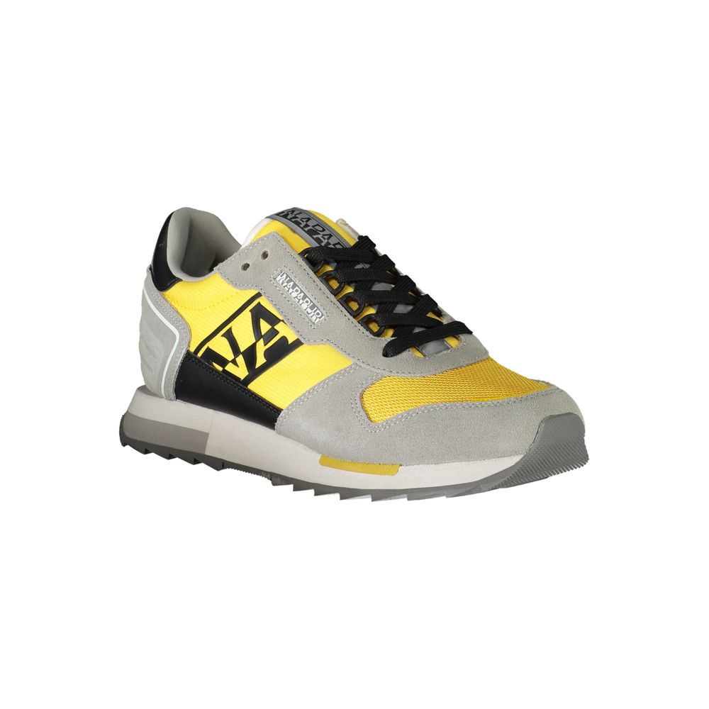 Napapijri Gray Leather Sneaker with Contemporary Elegance