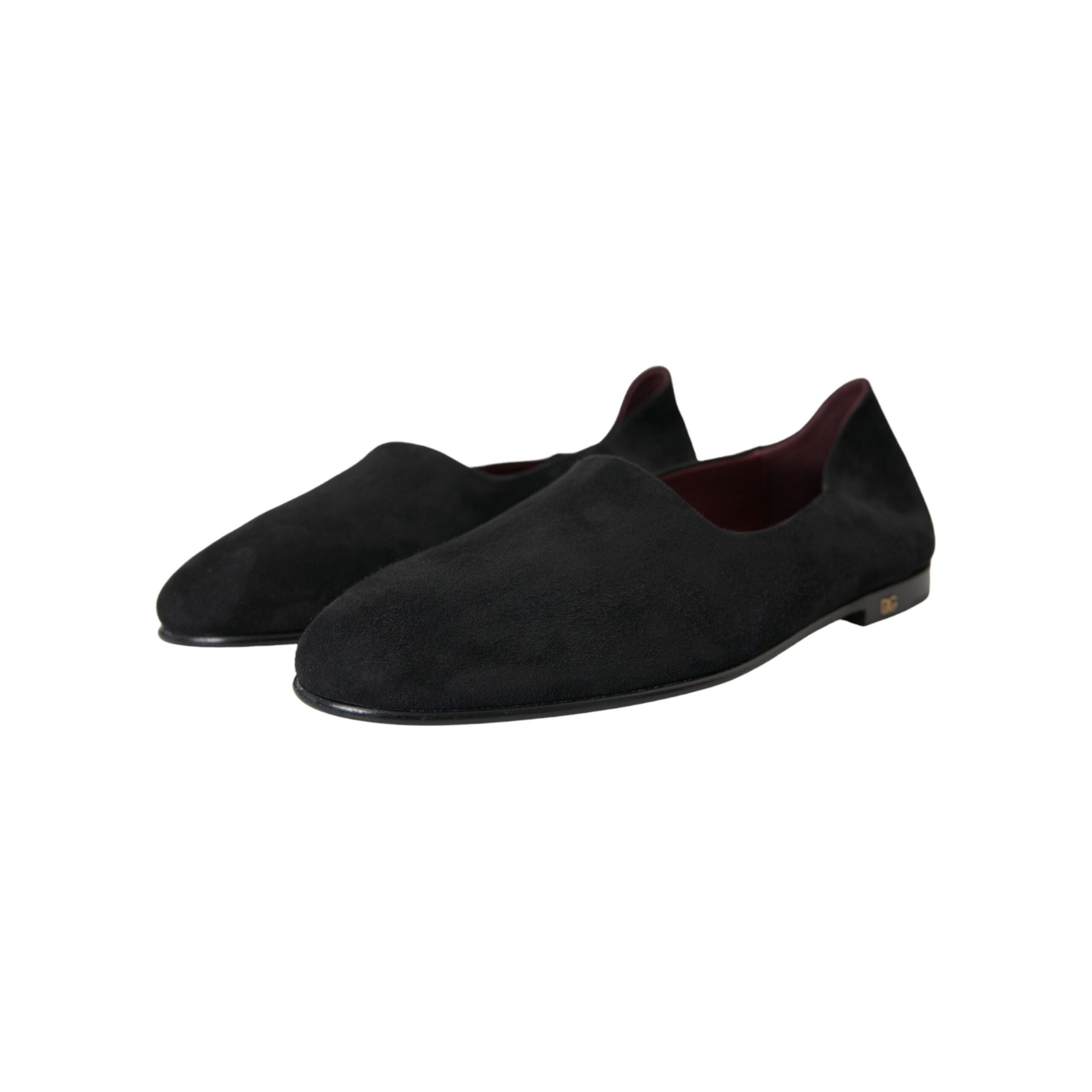 Dolce & Gabbana Black Suede Loafers Formal Dress Shoes