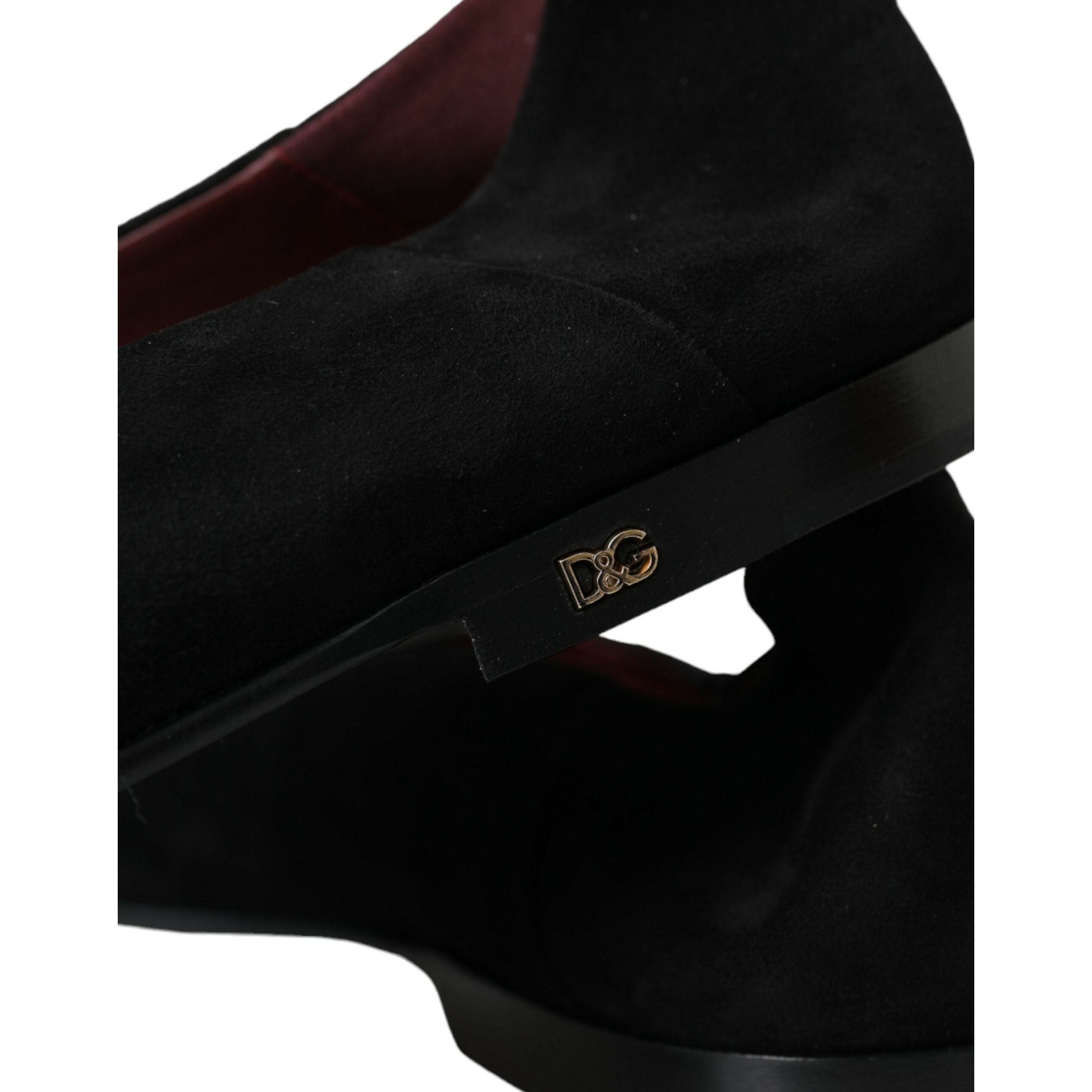 Dolce & Gabbana Black Suede Loafers Formal Dress Shoes