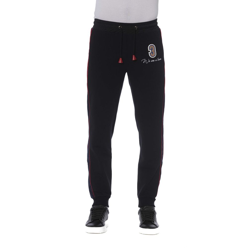Trussardi Black Cotton Pants for Elevated Style