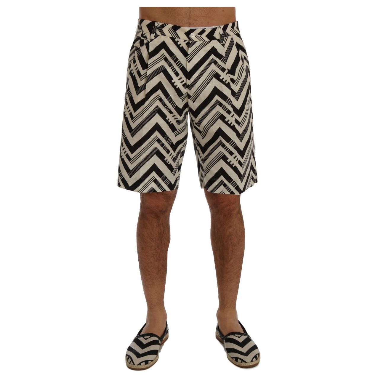 Dolce & Gabbana Black Cotton Blend Casual Knee-High Shorts