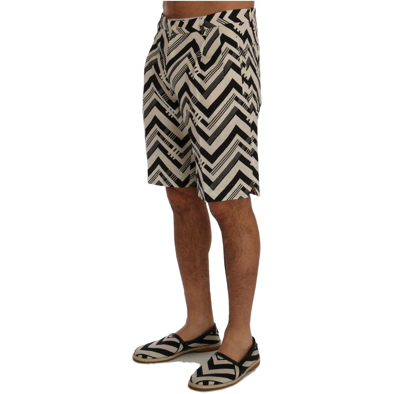 Dolce & Gabbana Black Cotton Blend Casual Knee-High Shorts