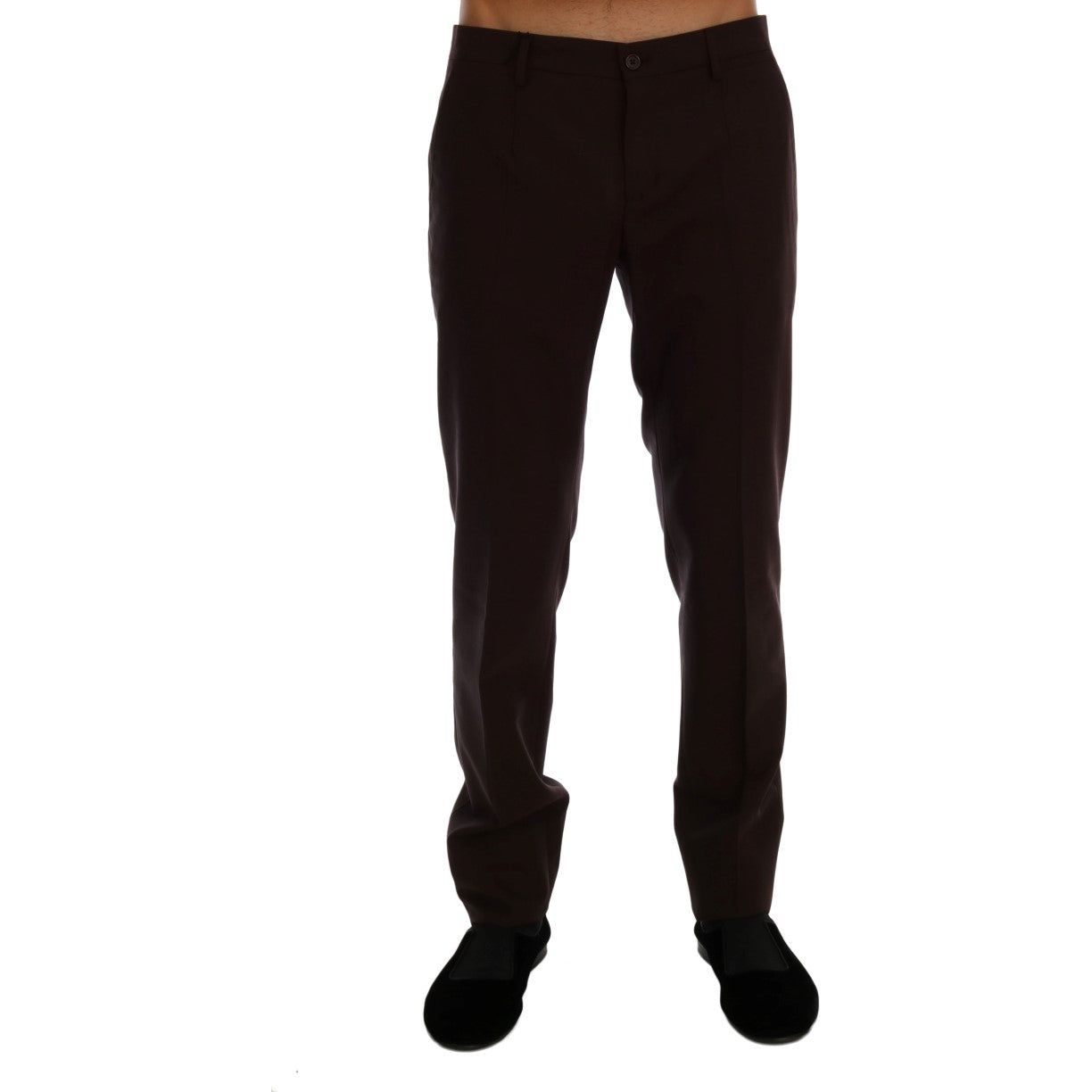 Dolce & Gabbana Purple Wool Formal Trousers