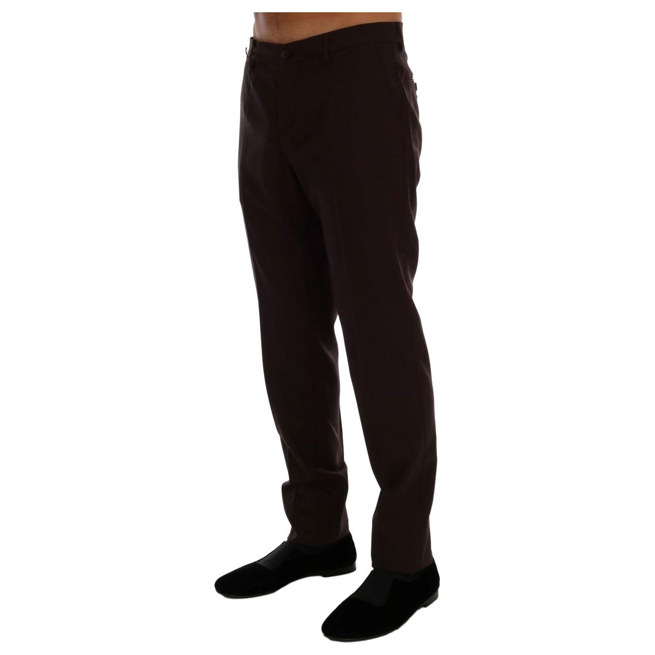 Dolce & Gabbana Purple Wool Formal Trousers