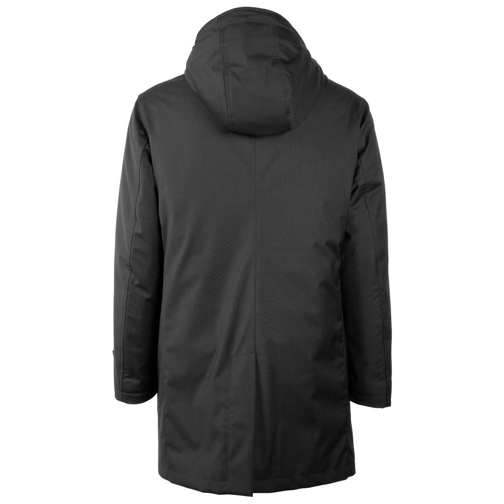 Made in Italy Black Wool Jacket for Timeless Elegance