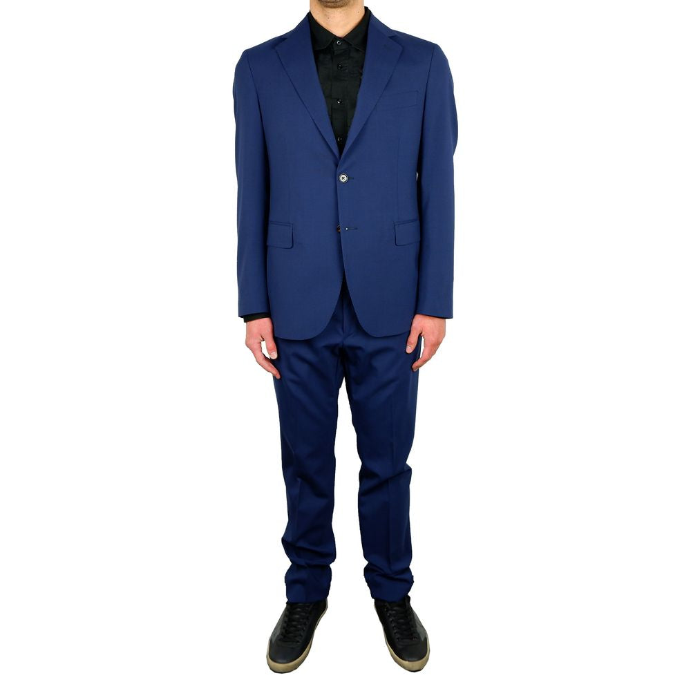 Aquascutum Blue Wool Blend Two-Piece Suit