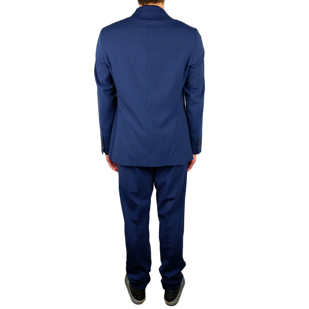 Aquascutum Blue Wool Blend Two-Piece Suit