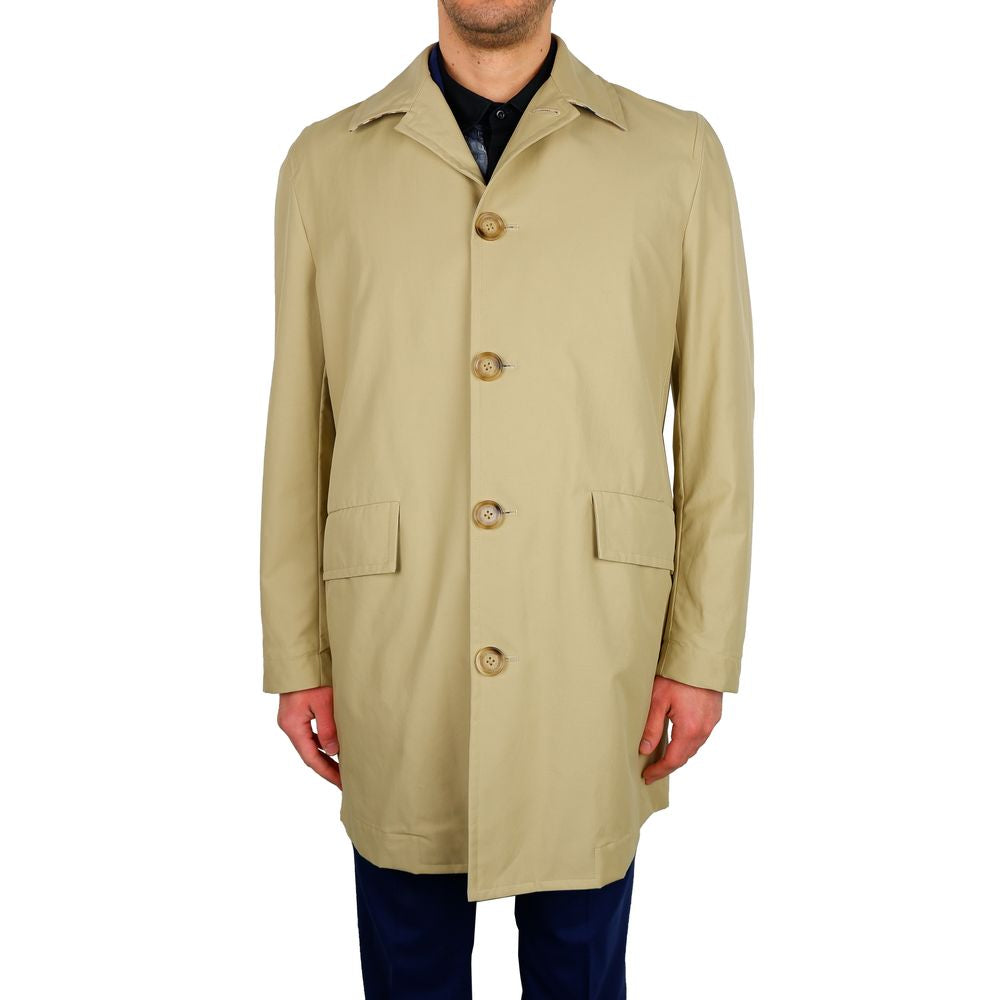 Aquascutum Classic Beige Cotton Trench Coat - Timeless Elegance