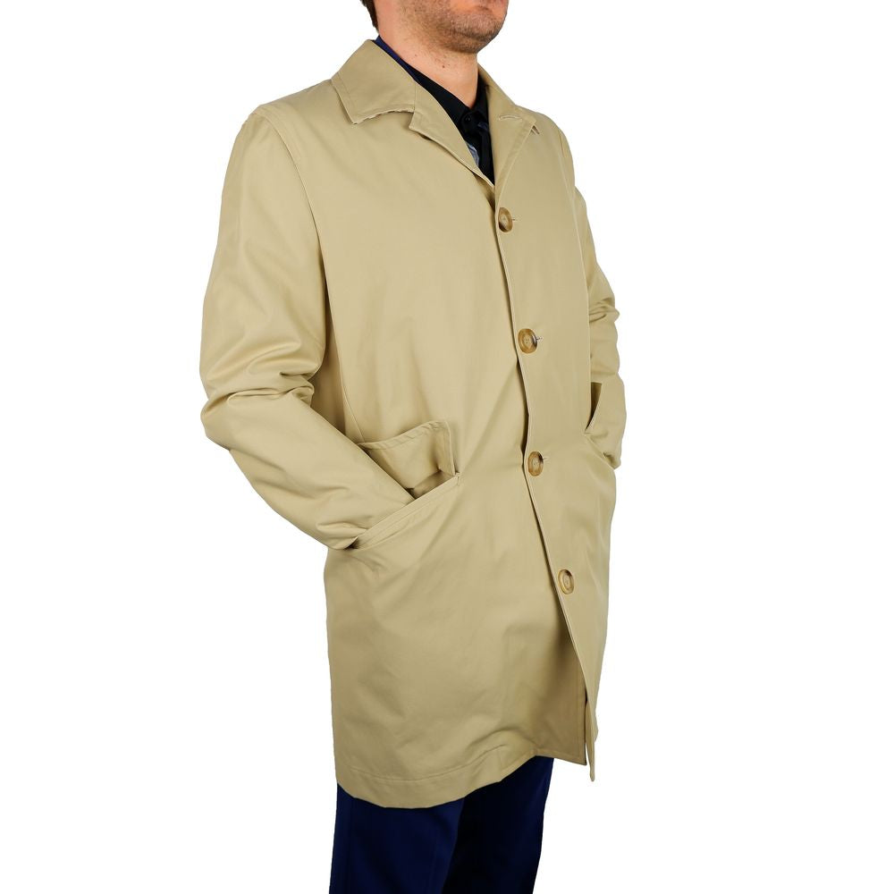 Aquascutum Classic Beige Cotton Trench Coat - Timeless Elegance