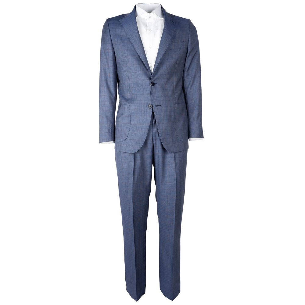 Canali Blue Wool Suit for Timeless Elegance