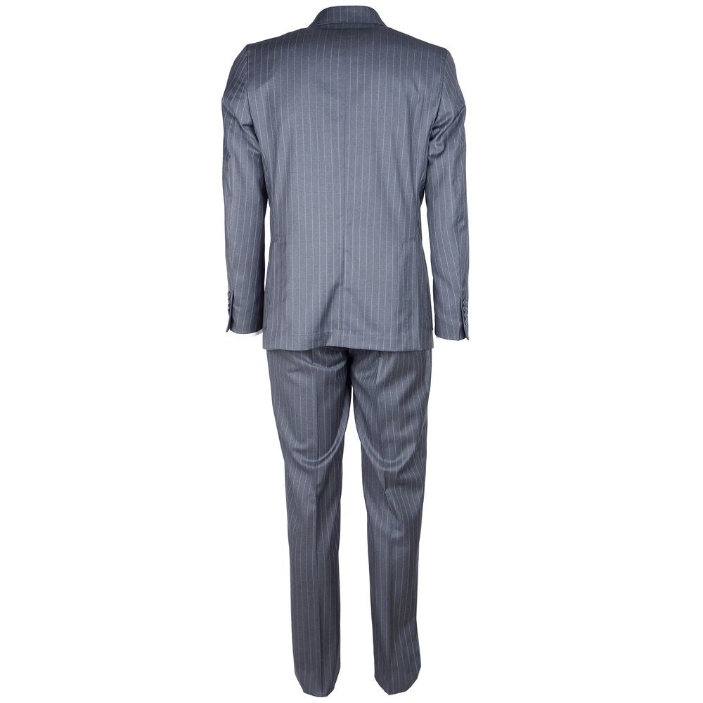 Ermenegildo Zegna Gray Virgin Wool Suit for Timeless Elegance