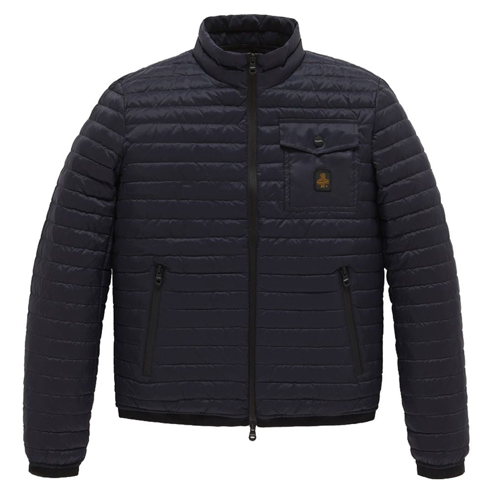 Refrigiwear Blue Nylon Jacket for Effortless Elegance