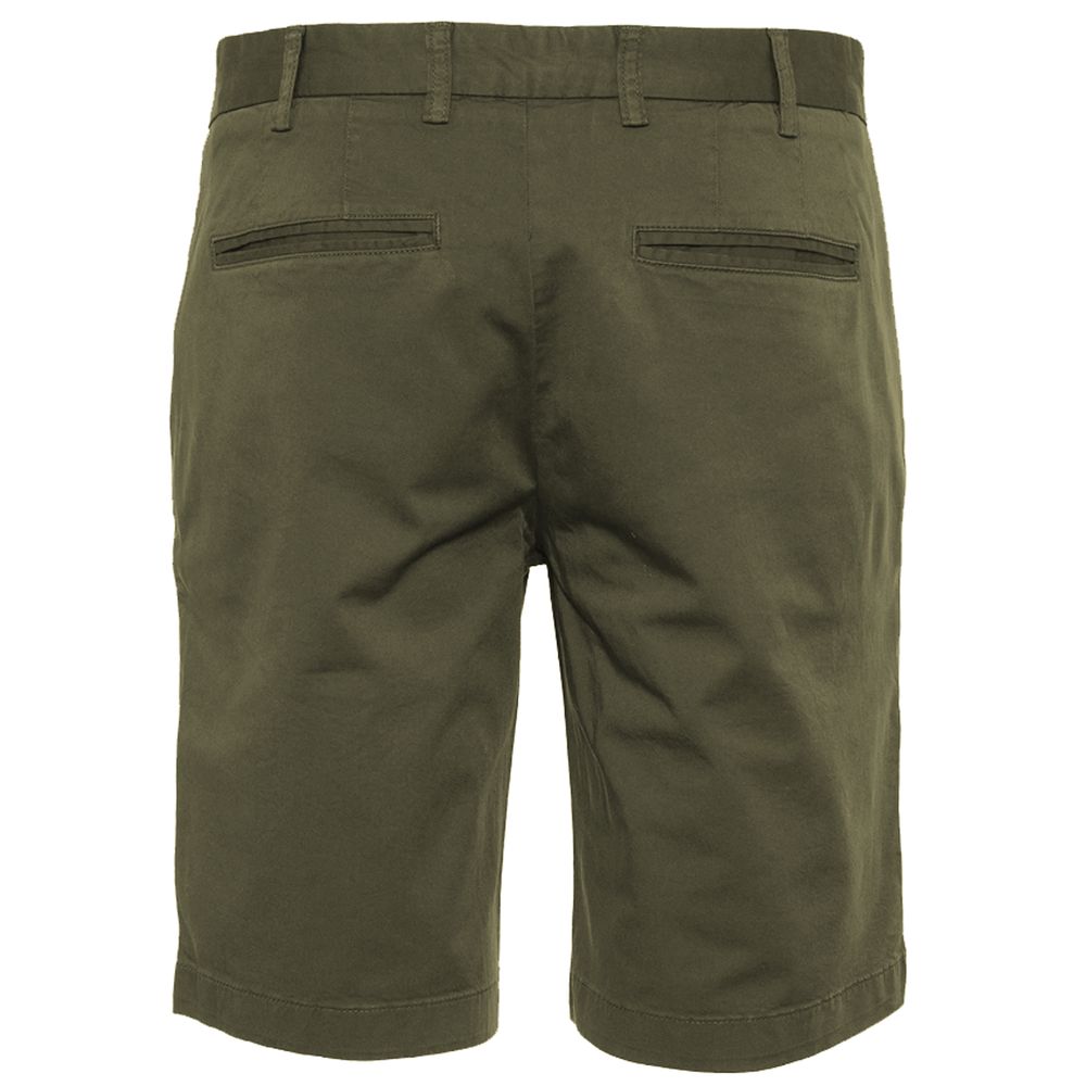 Refrigiwear Beige Cotton Bermuda Shorts with Logo Patch