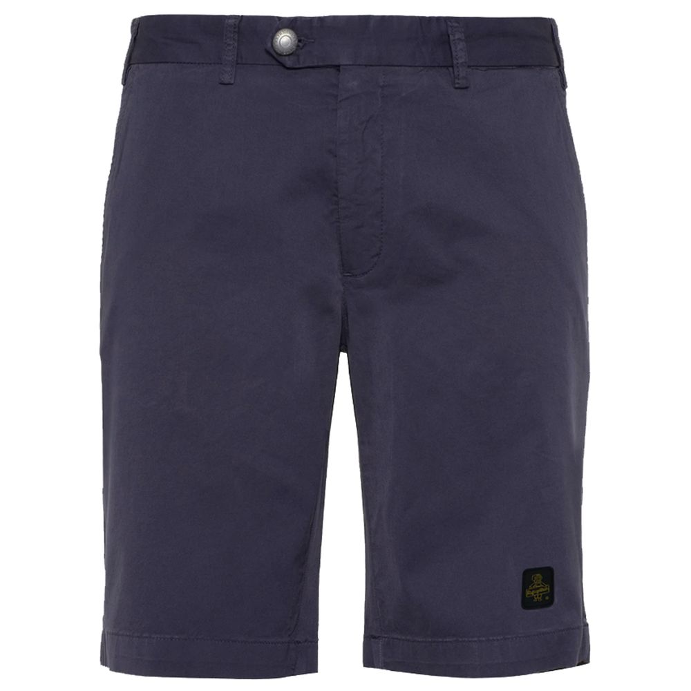 Refrigiwear Beige Cotton Blend Bermuda Shorts with Logo Patch