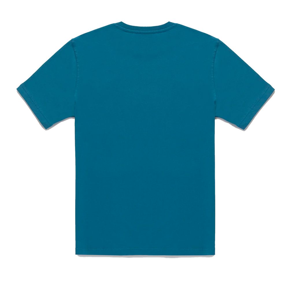 Refrigiwear Light Blue Cotton Tee with Chest Logo Elegance