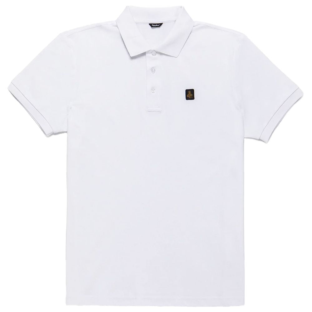 Refrigiwear White Cotton Polo with Embroidered Logo