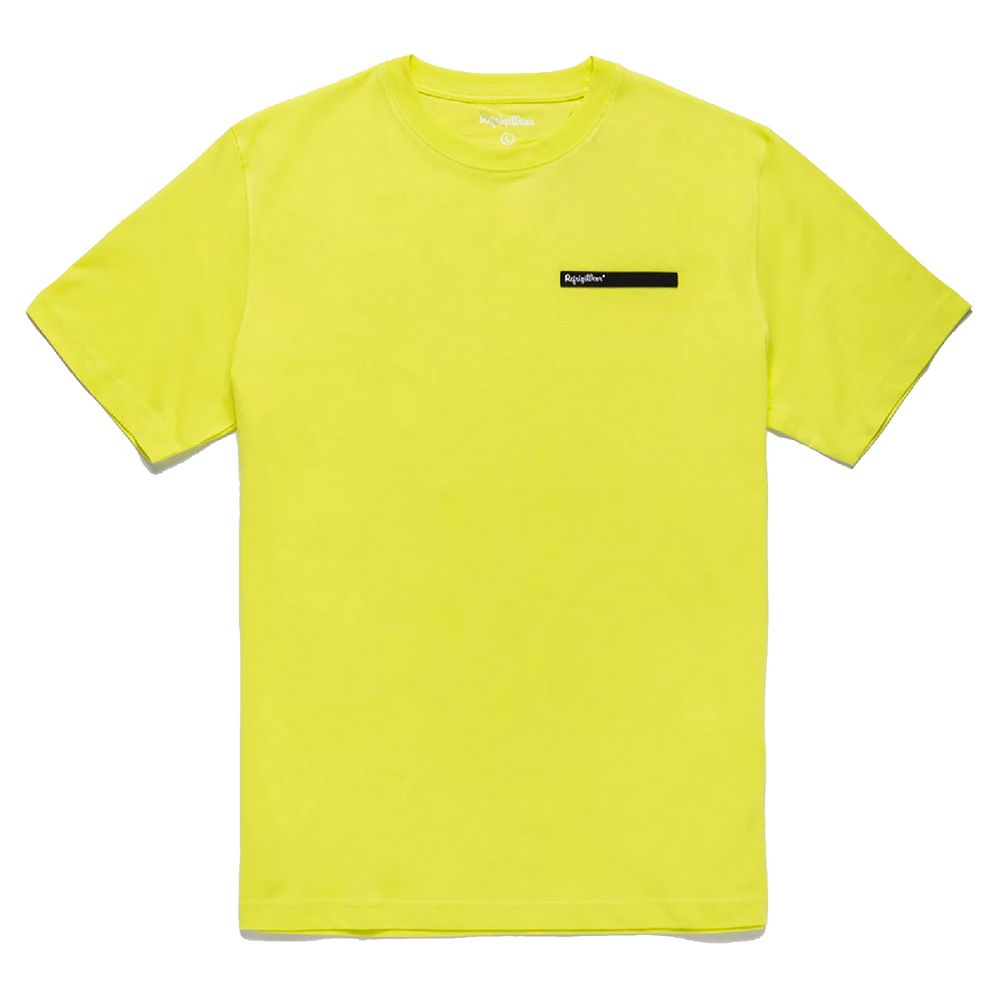 Refrigiwear Yellow Cotton T-Shirt Embossed Logo Luxe