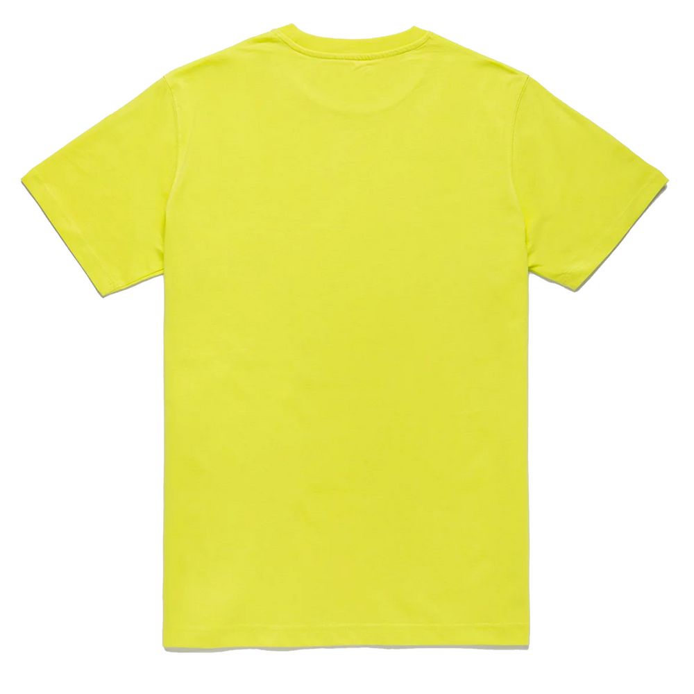 Refrigiwear Yellow Cotton T-Shirt Embossed Logo Luxe