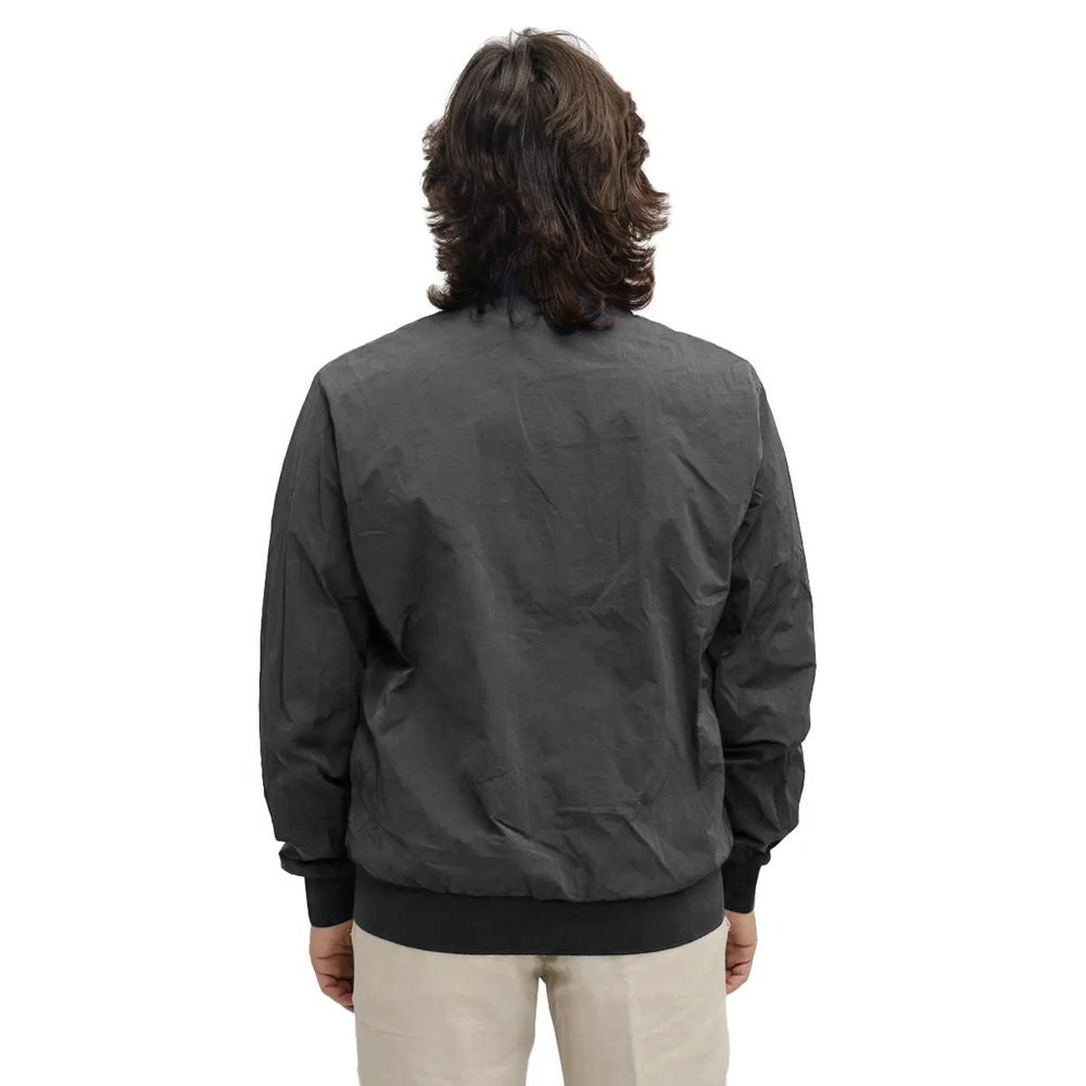 Refrigiwear Black Garment-Dyed Nylon Bomber Jacket