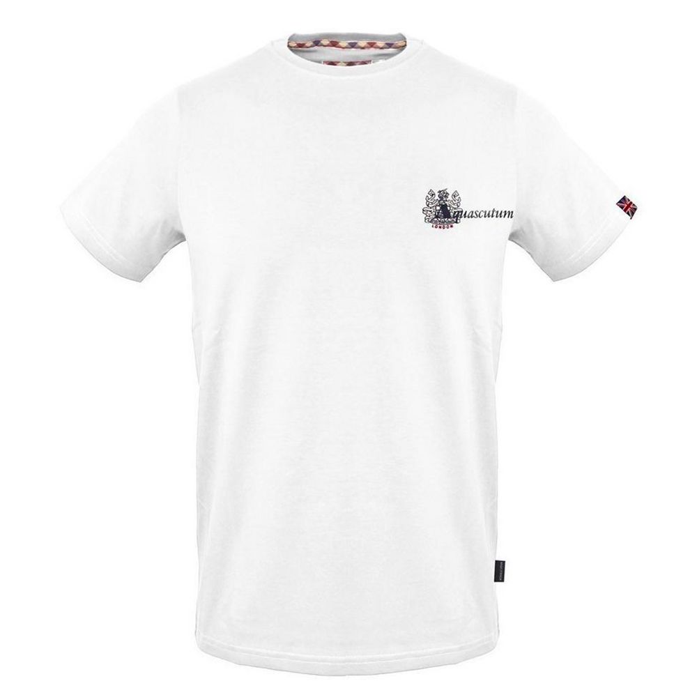 Aquascutum White Cotton T-Shirt for Elevated Style