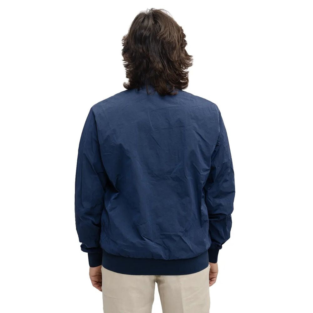 Refrigiwear Blue Garment-Dyed Nylon Bomber Jacket