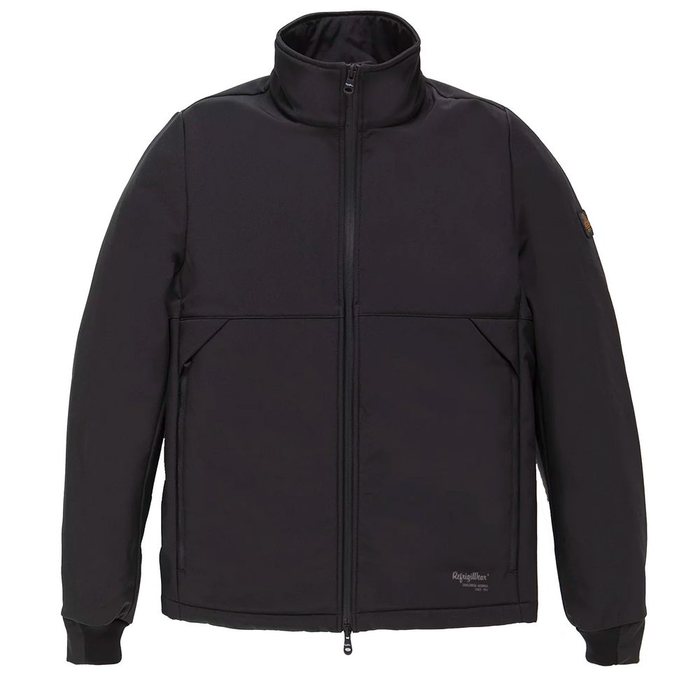 Refrigiwear Black Soft-Shell Bomber Jacket for Effortless Elegance