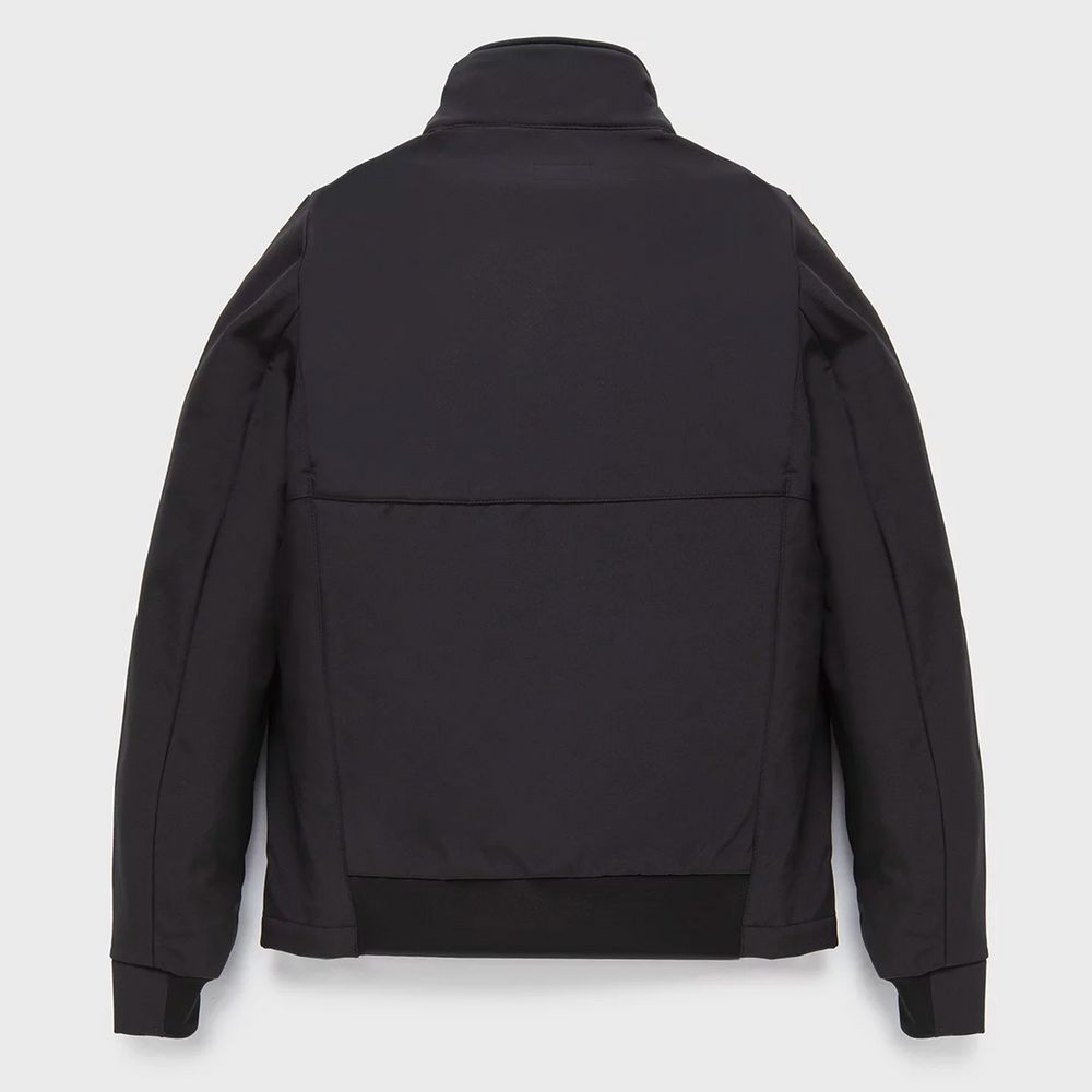 Refrigiwear Black Soft-Shell Bomber Jacket for Effortless Elegance