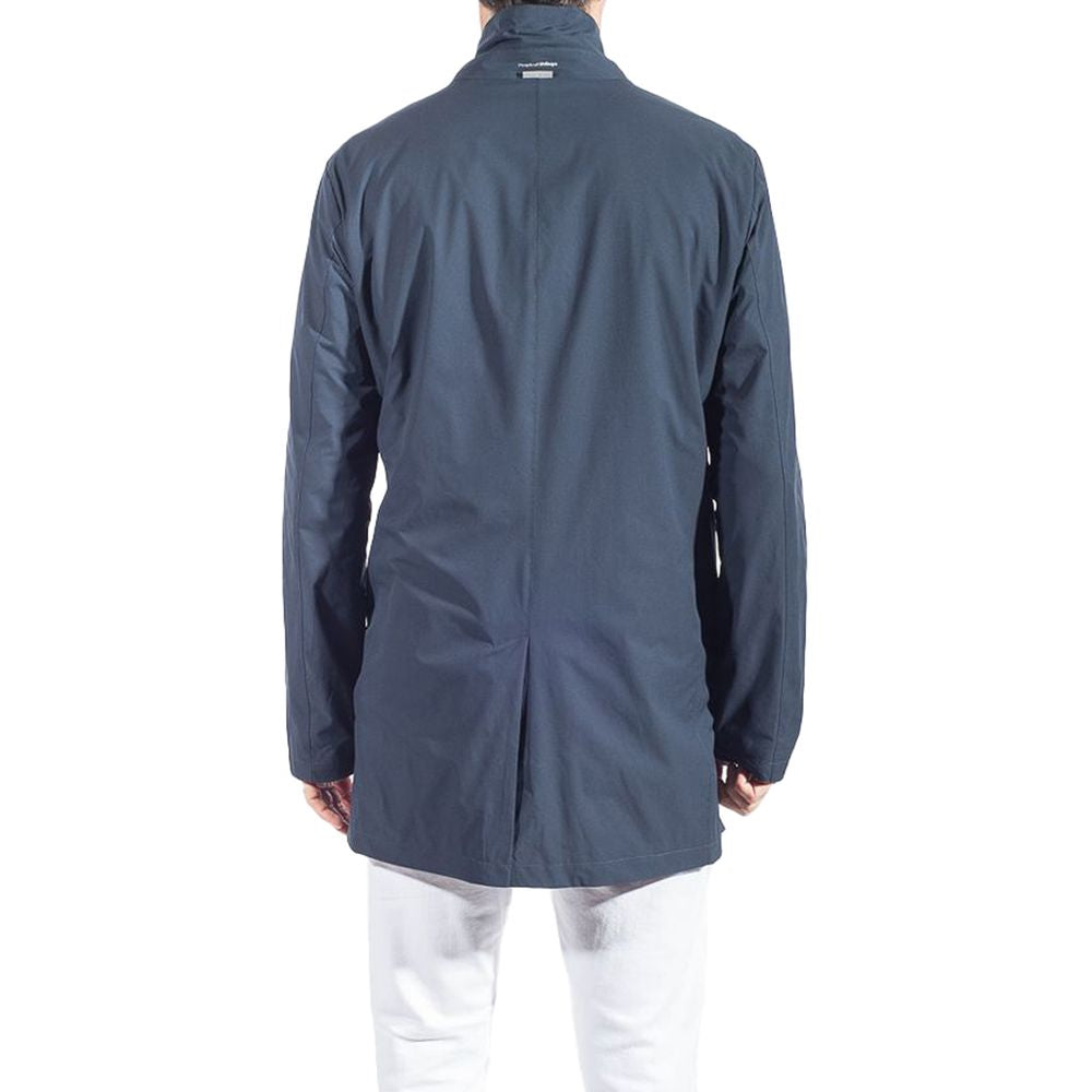 People Of Shibuya Blue Recycled Fabric Trench Coat