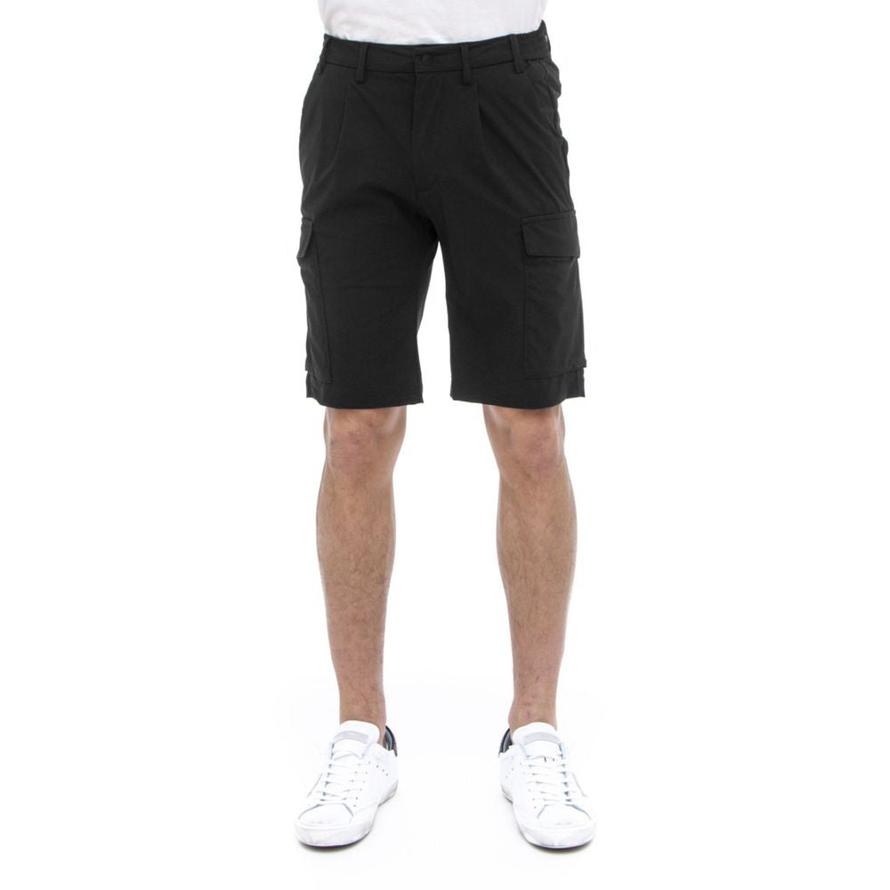 People Of Shibuya Black Urban Stretch Bermuda Shorts