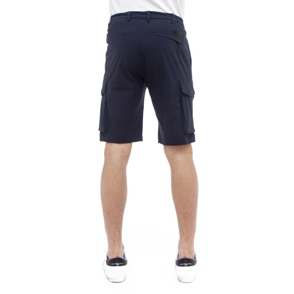 People Of Shibuya Blue Stretch Tech Bermuda Shorts Elegance