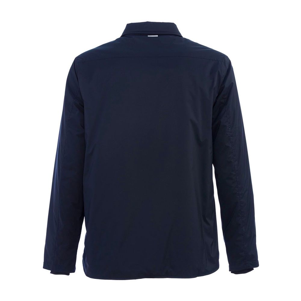 People Of Shibuya Grey Technical Fabric Jacket with Button Closure