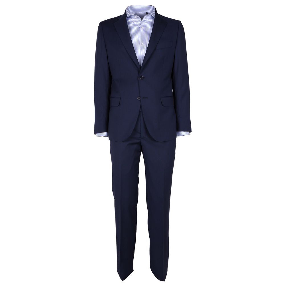 Ermenegildo Zegna Blue Wool Suit for Timeless Elegance
