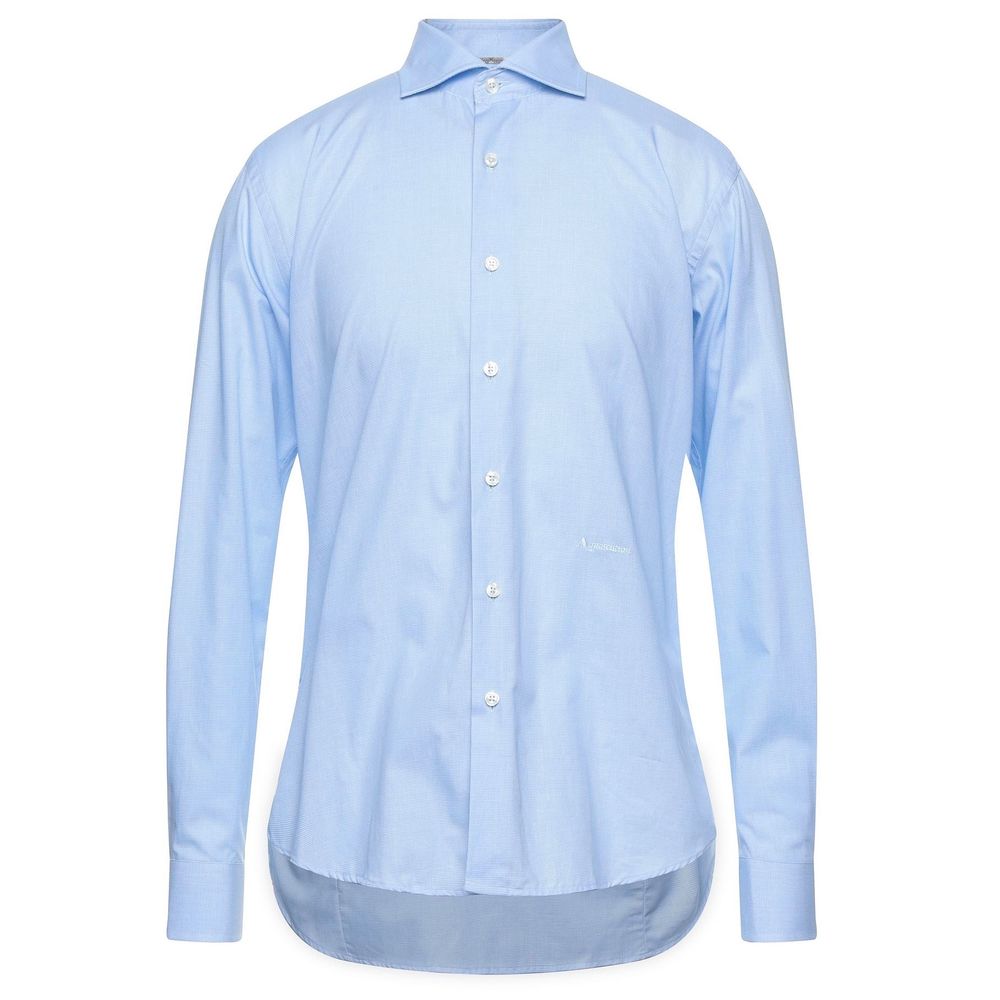 Aquascutum Light Blue Oxford Cotton Shirt for Elegance