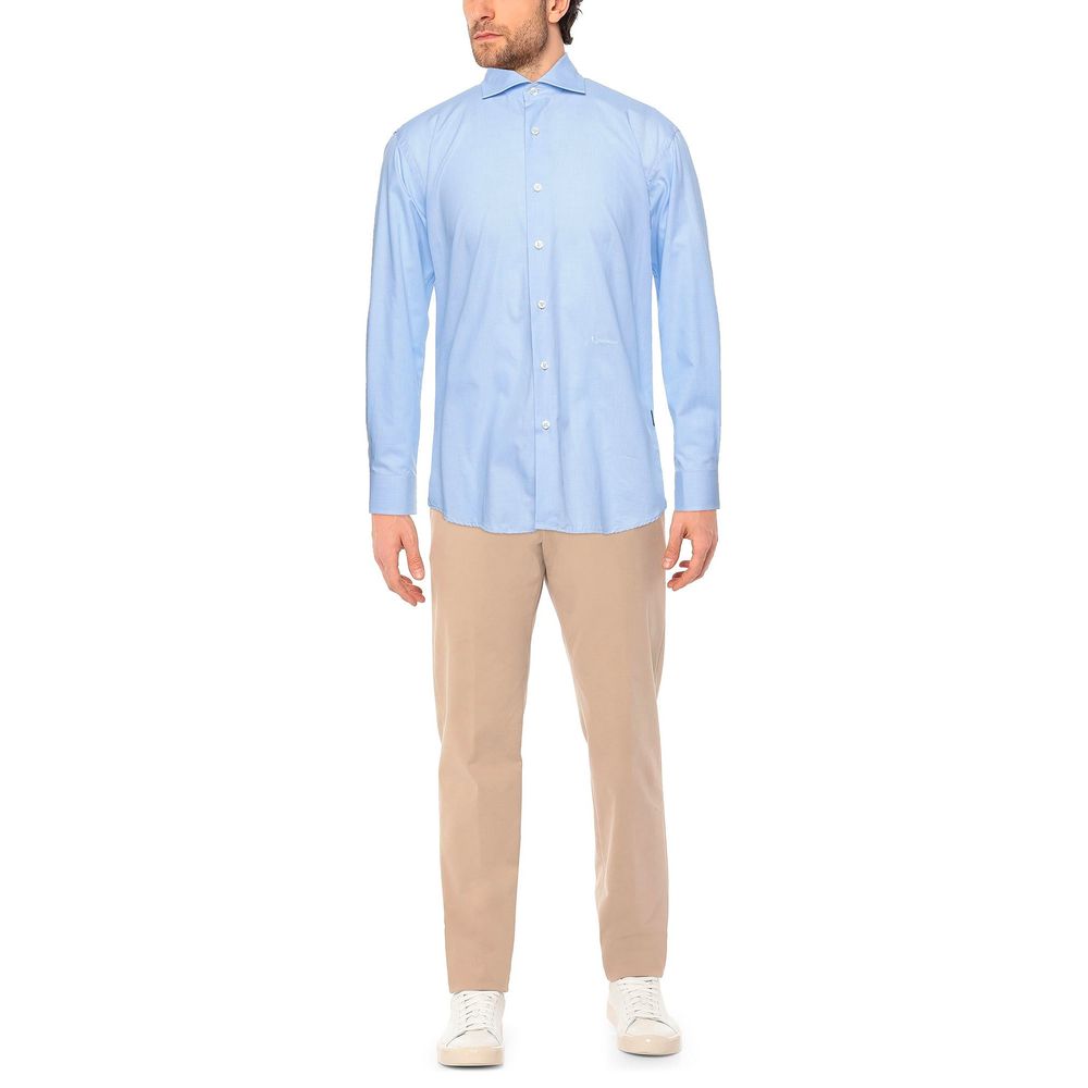 Aquascutum Light Blue Oxford Cotton Shirt for Elegance