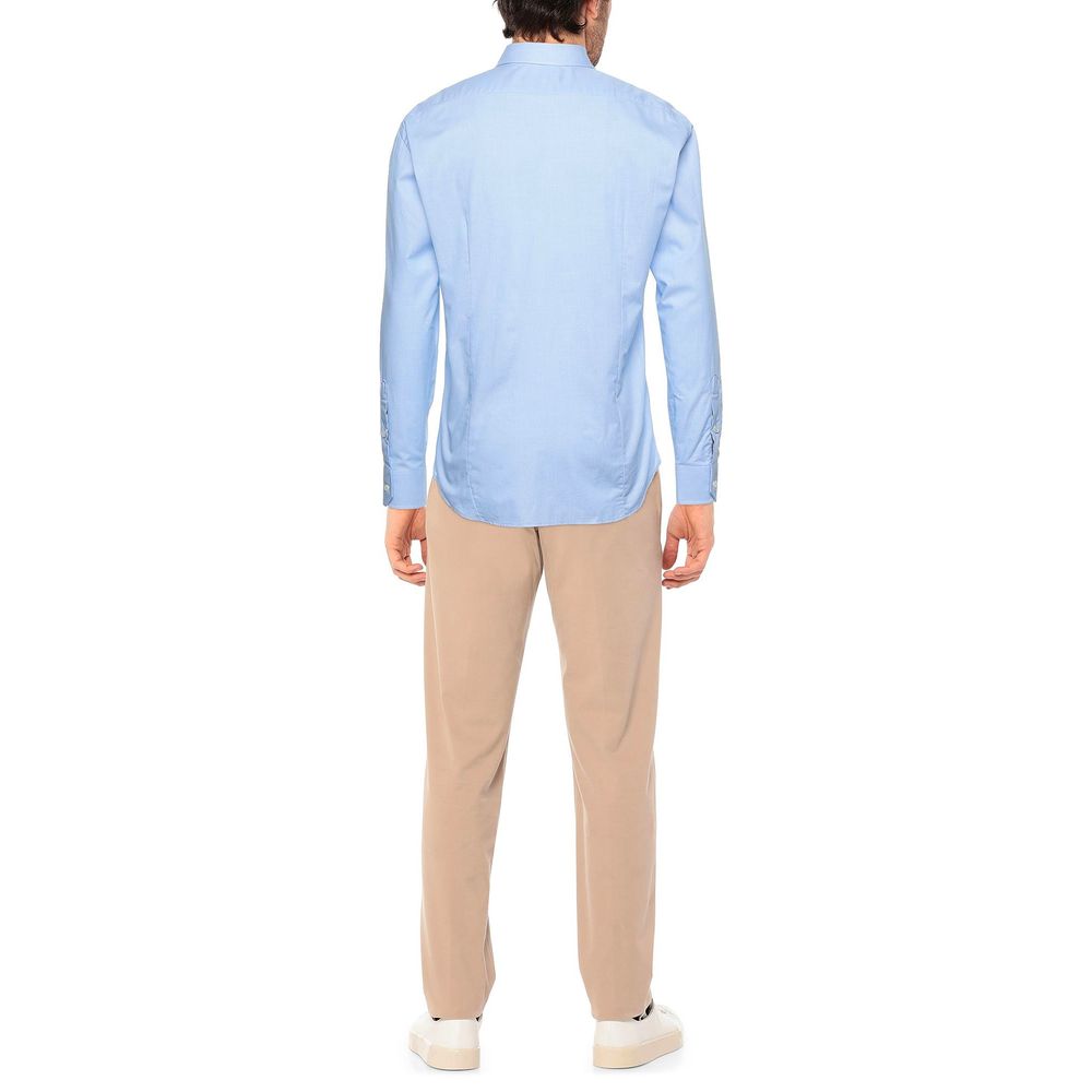 Aquascutum Light Blue Oxford Cotton Shirt for Elegance
