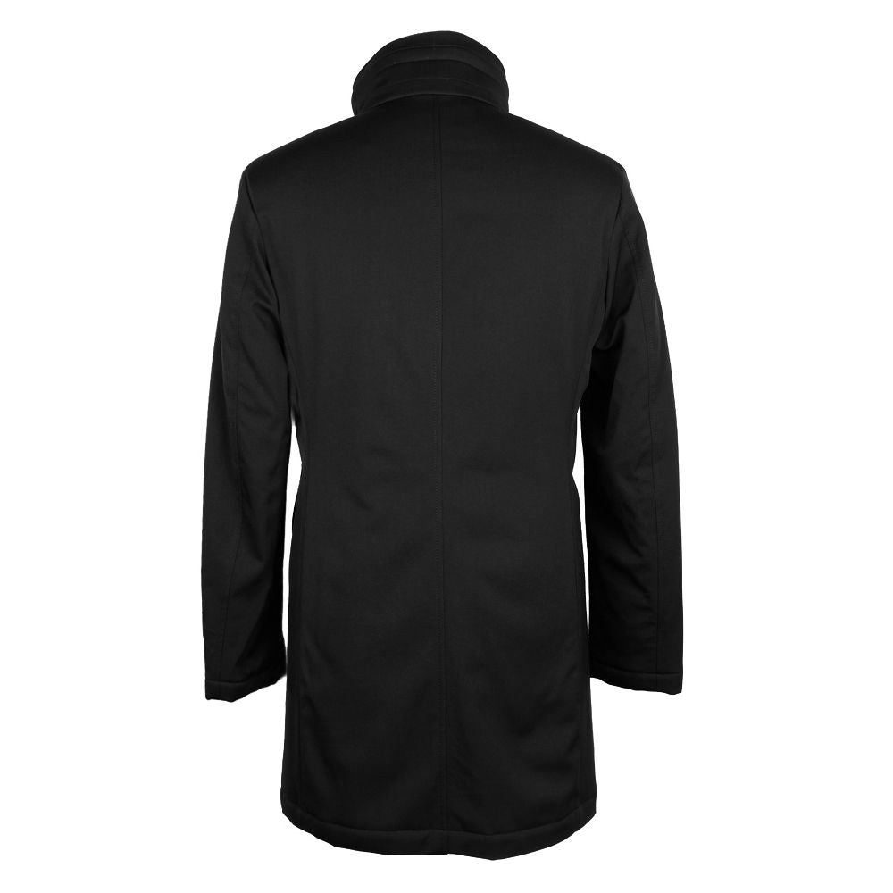 Made in Italy Black Wool Jacket for Timeless Elegance