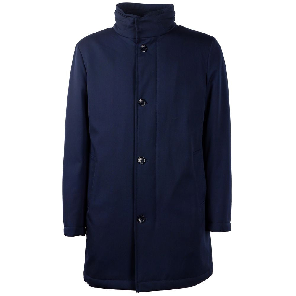 Loro Piana Blue Virgin Wool Jacket for Elevated Style