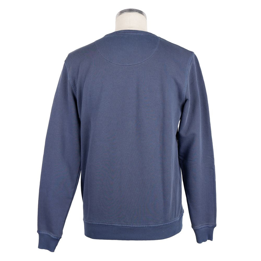 Refrigiwear Blue Cotton Sweater for Elevated Elegance