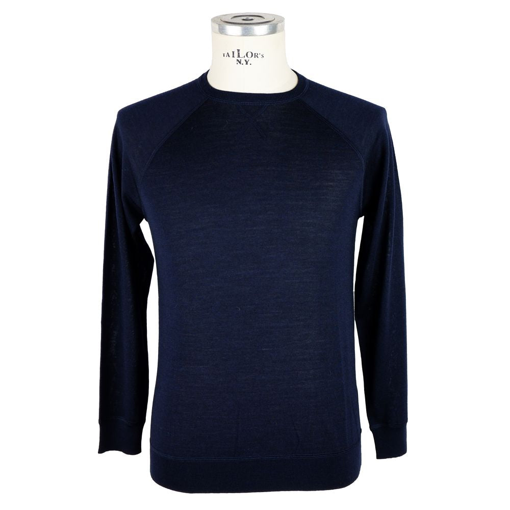 Emilio Romanelli Blue Cashmere Sweater for Elevated Style