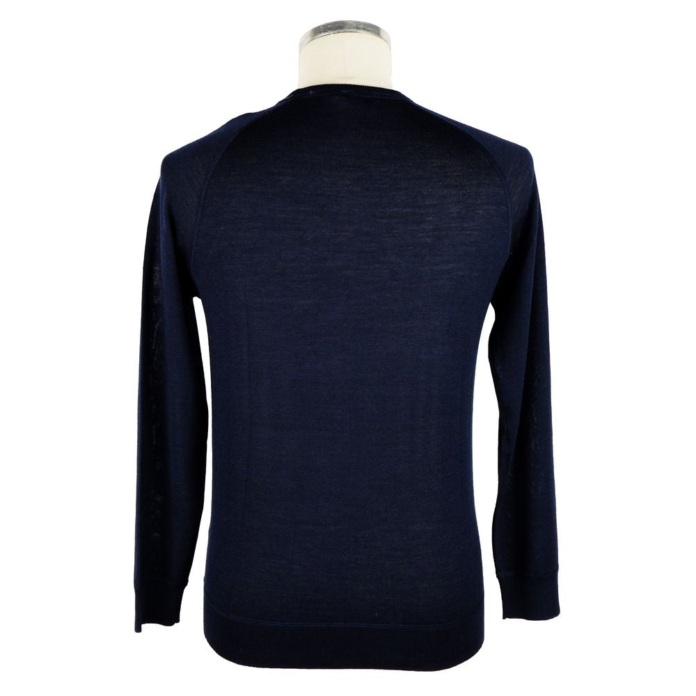 Emilio Romanelli Blue Cashmere Sweater for Elevated Style