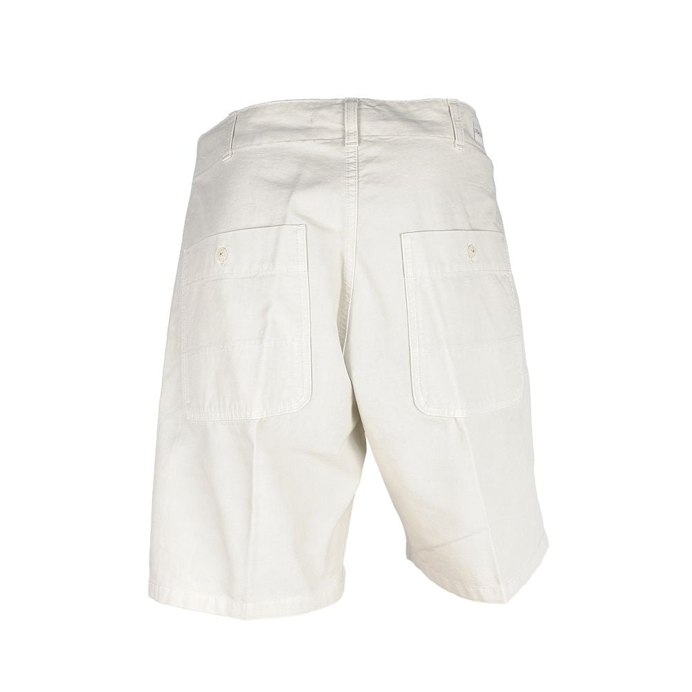 Don The Fuller White Cotton Bermuda Short for Luxury Style