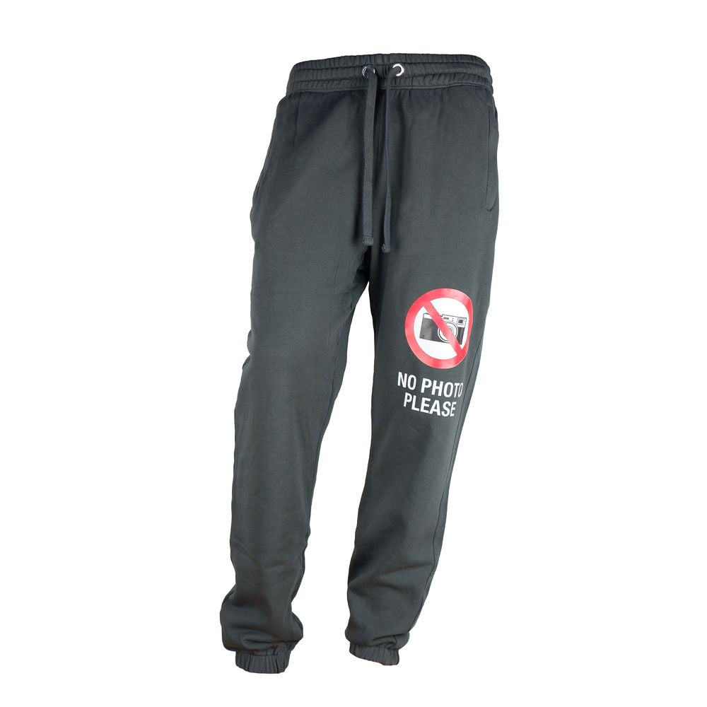 Diego Venturino Gray Cotton Track Pant for Elevated Leisure