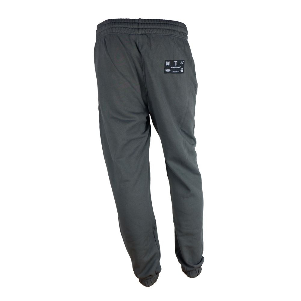 Diego Venturino Gray Cotton Track Pant for Elevated Leisure