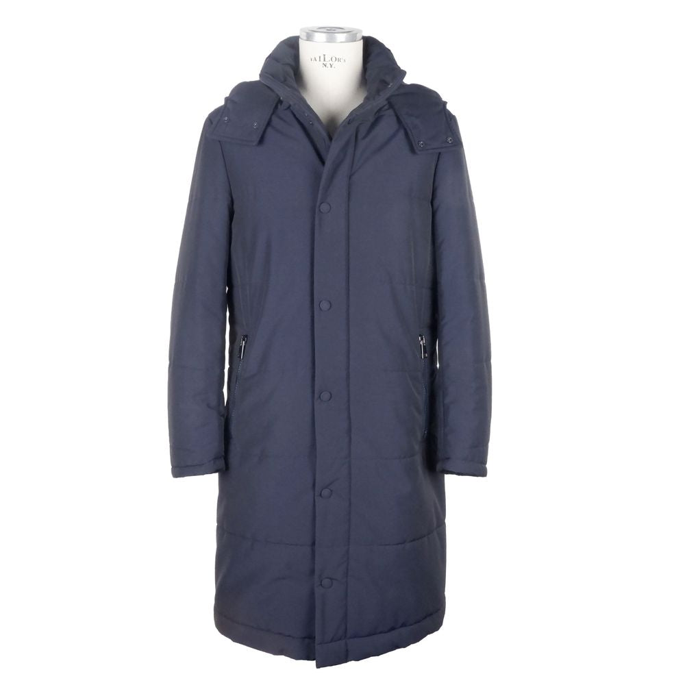 Made in Italy Blue Wool Jacket for Timeless Elegance