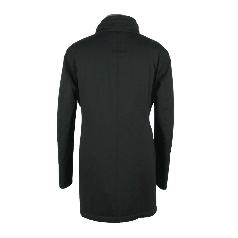 Made in Italy Black Wool Jacket for Timeless Elegance