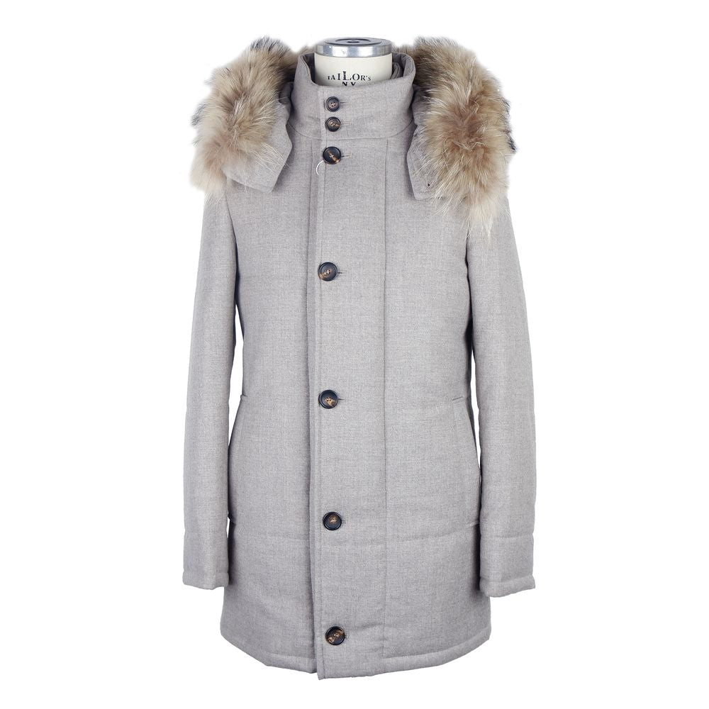 Made in Italy Gray Wool-Cashmere Blend Jacket