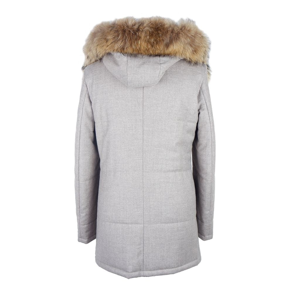 Made in Italy Gray Wool-Cashmere Blend Jacket