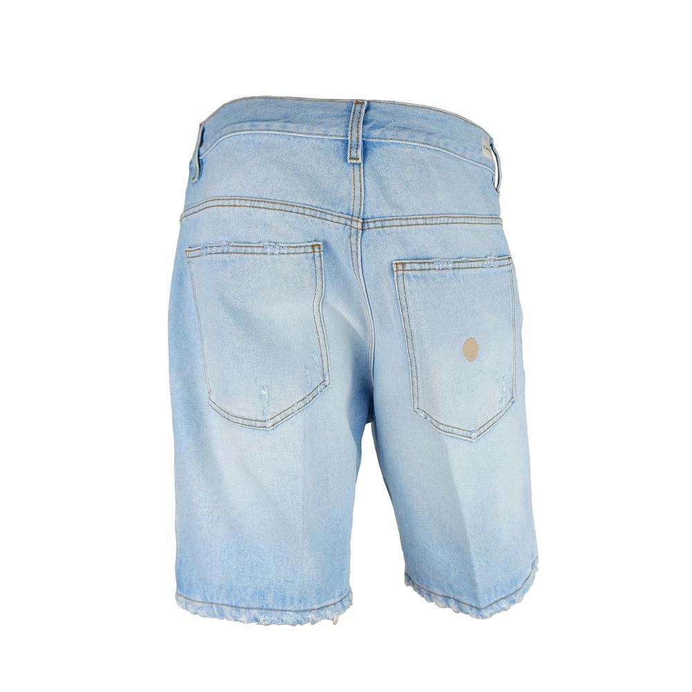 Don The Fuller Light Blue Cotton Bermuda Short