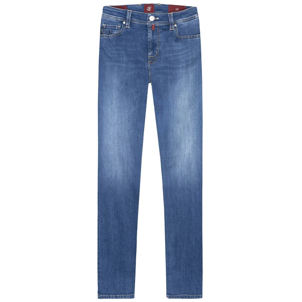 Tramarossa Light Blue Stretch Cotton Jeans for Elevated Style