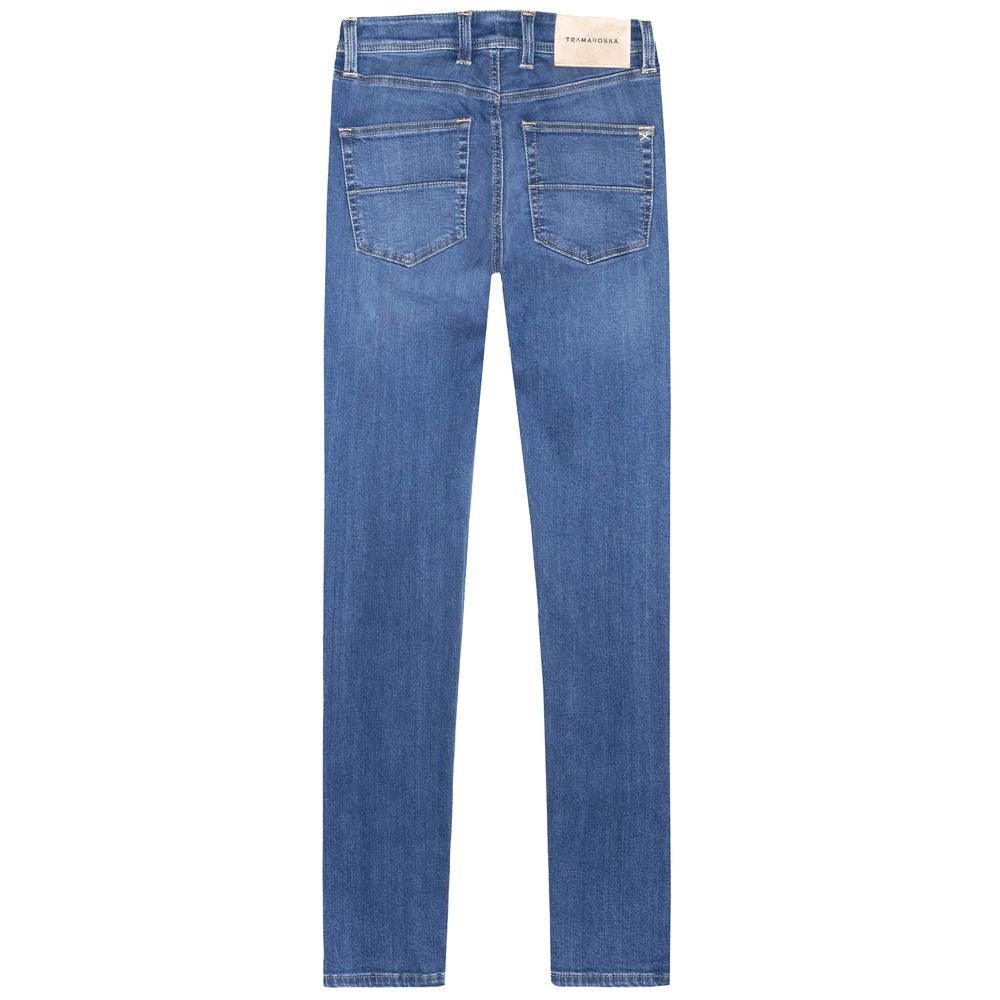 Tramarossa Light Blue Stretch Cotton Jeans for Elevated Style